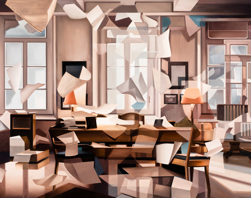  Bild av Carl Hammouds oljemålning Analepsis (Flashback) från 2010. 