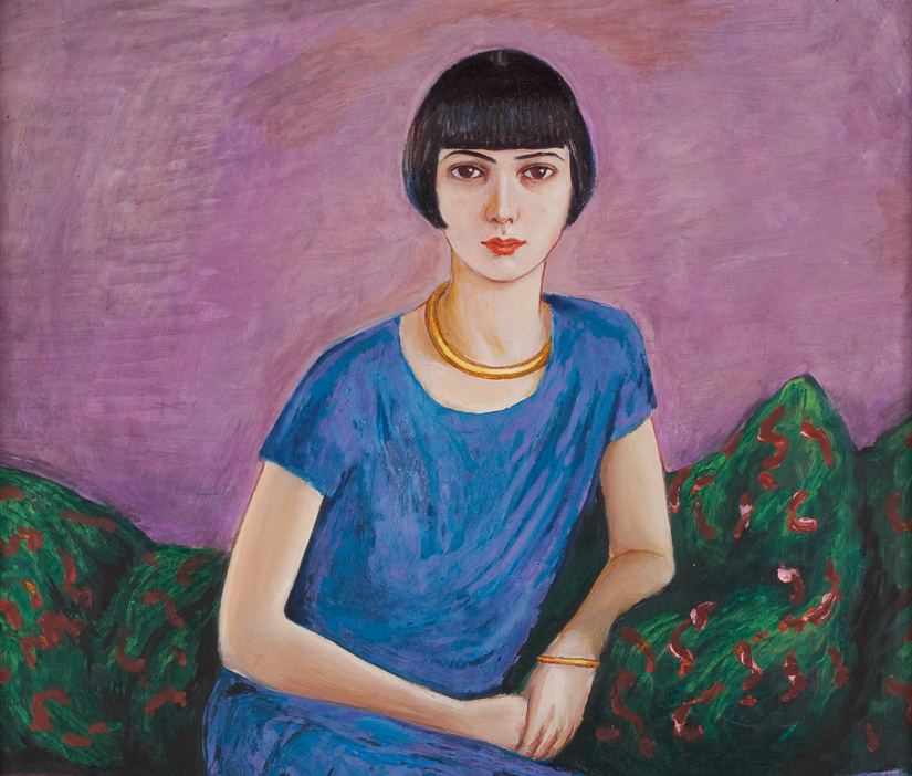 Nils Dardels verk Porträtt av Fru Gio Jungstedt från 1925. Målning i olja.  