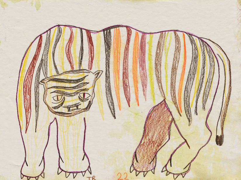 Bild på Tal Rs målning Tiger