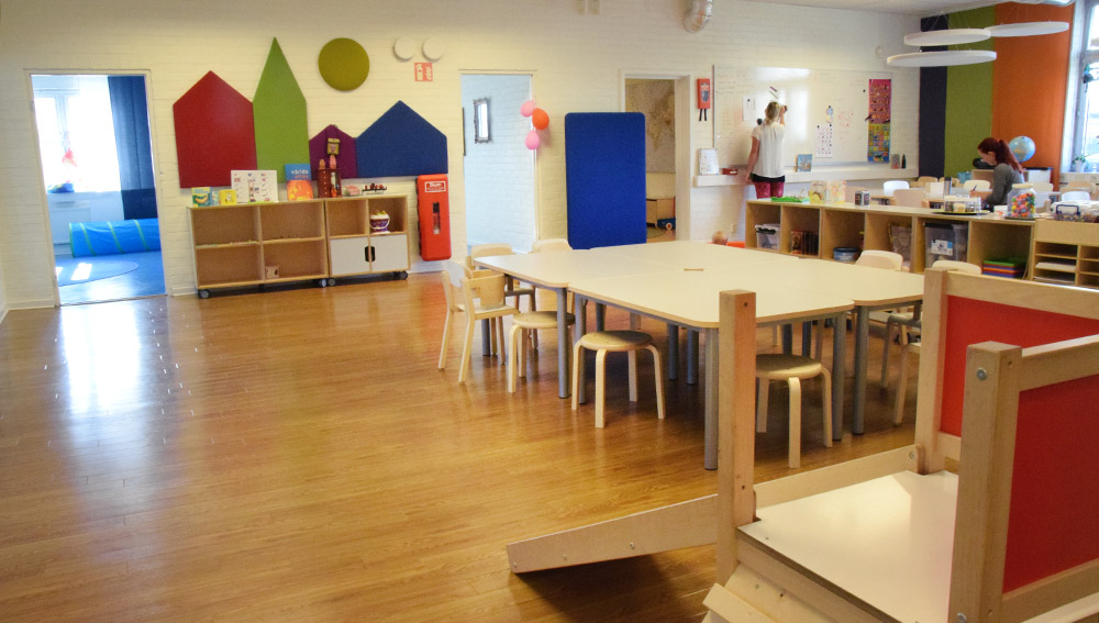 Inomhusmiljö och lekrum på öppna förskolan Hera