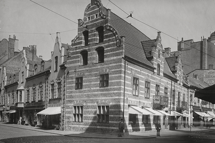 Södergatan och Flensburgska huset. Foto: Otto Ohm / Malmö museum.