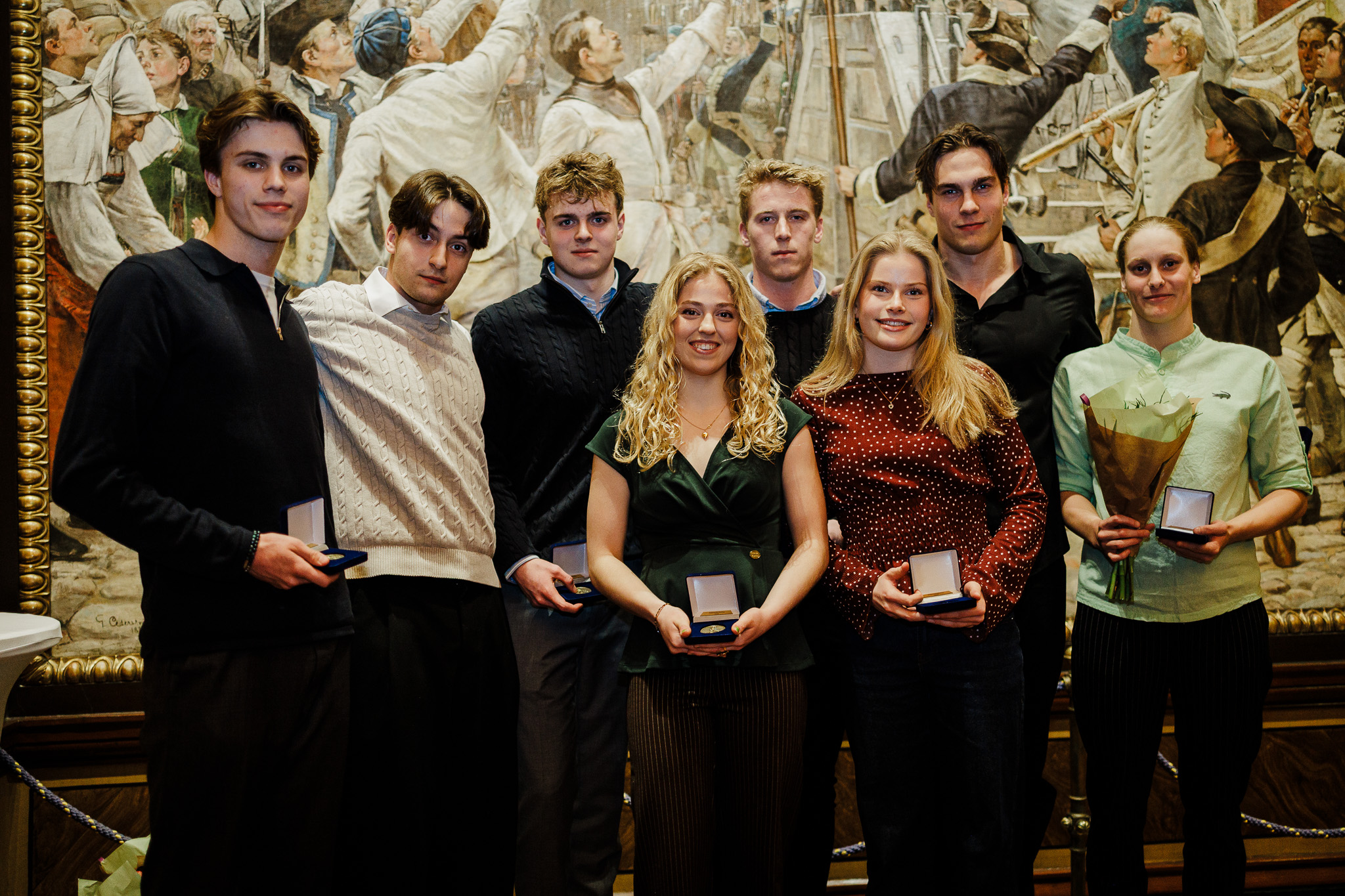 Peder Saur Hubred, Emil Svensson, Ivar Mengelbier, Theo Muscalu, Elias Persson, Tea Winblad, Hanna Ekdahl och Signe Stahl