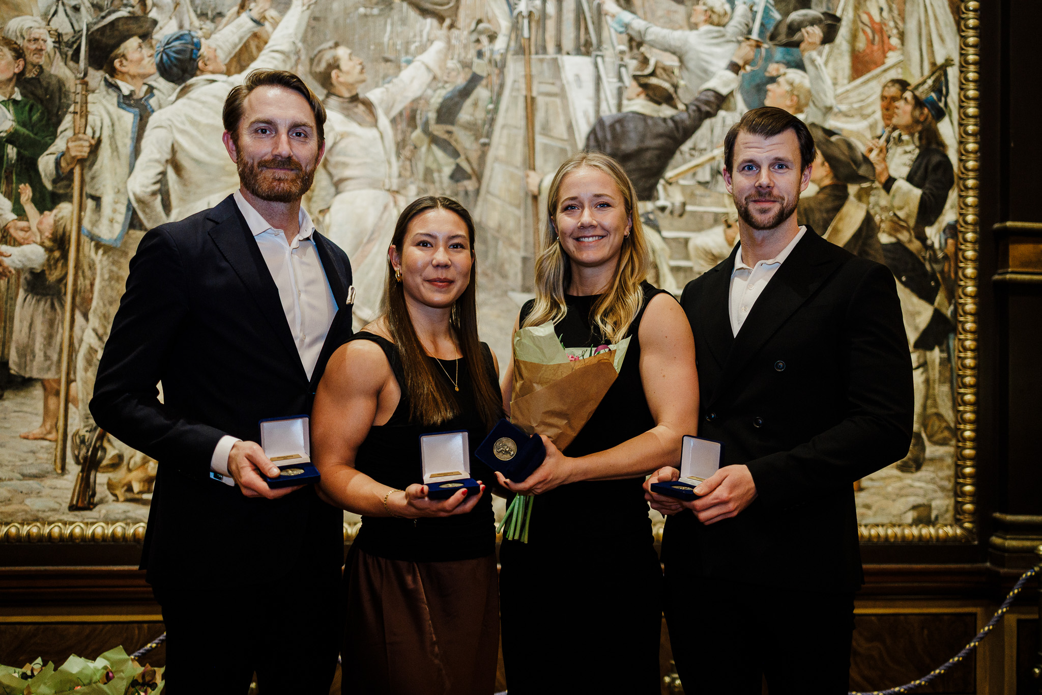 Anders Behrmann, Anna Sjökvist, Emma Häggström och Adam Selmani