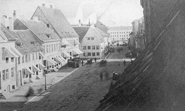 Svartvitt foto från Malmö 1860-tal.