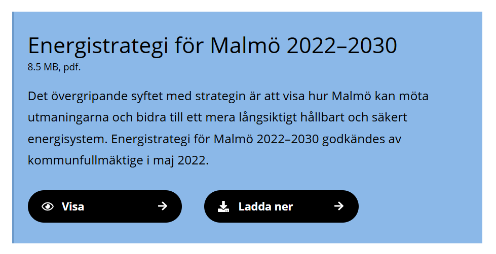 Exempel på hur modulen Fokus - Dokument kan se ut