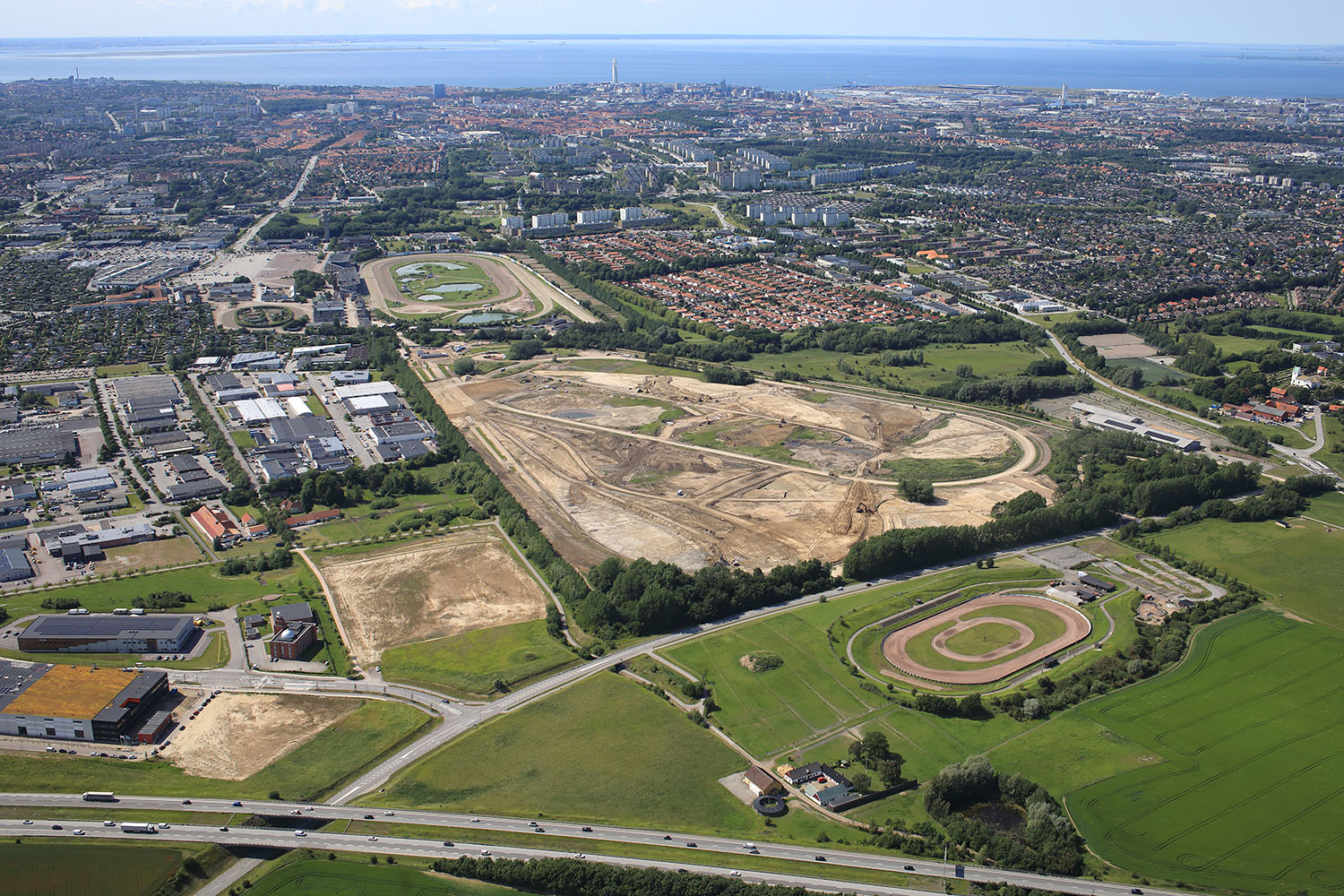 Flygbild över Jägersro