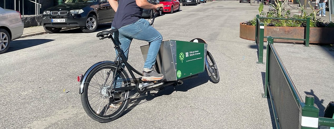 Lådcyklarna som testades i Malmö var trehjuliga. Lådan täcktes med Pilträdet, den tilltänkta symbolen för delad mobiliet i Malmö. Totalt fyra stycken sattes ut.