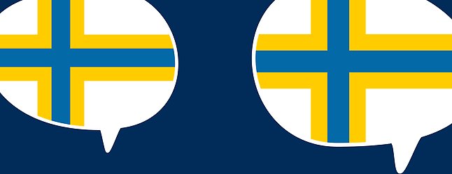 Illustration med två sverigefinska flaggor.
