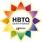 HBTQ-certifiering från RFSL, Riksförbundet för homosexuellas, bisexuellas, transpersoners och queeras rättigheter.