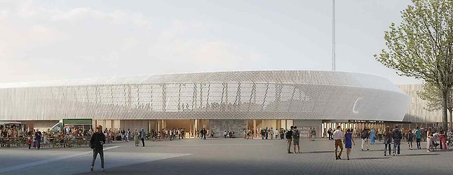 Visionbild över nya stadion