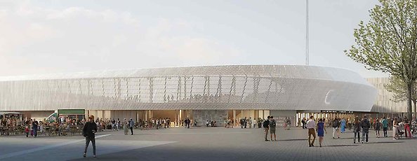 Visionbild över nya stadion