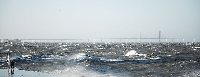 Stora vågor över Öresund