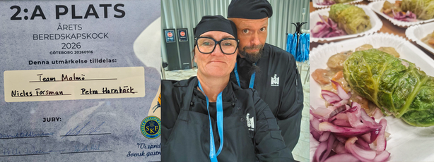 Förskolekock Niclas Forsman och sektionschef Petra Hornbäck