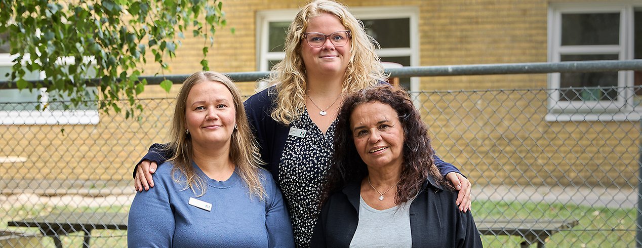 Emma Broberg, Sandra Lindvall och Meriem Bakhtaoui.