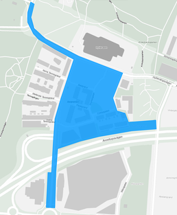 Berört område under arbetet med Hyllie boulevards norra del.