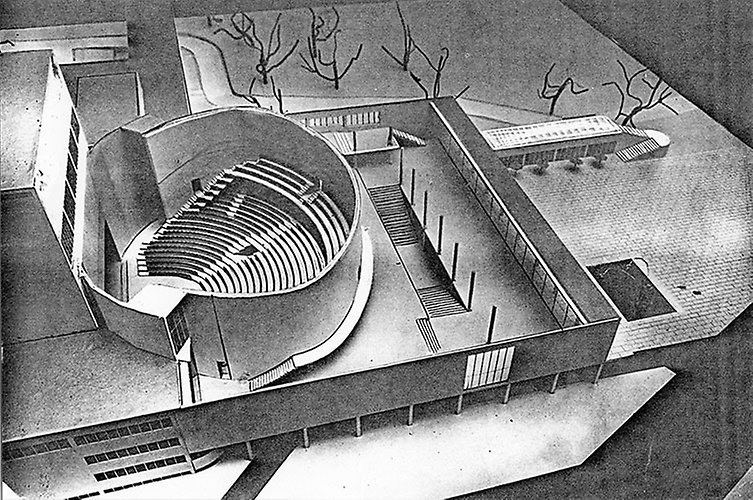 Modell av Malmö Stadsteater.