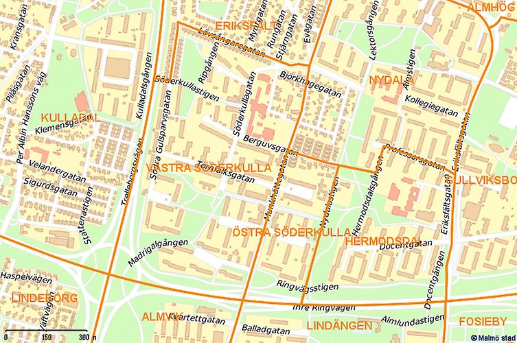 Detalj av kartbild, Söderkulla