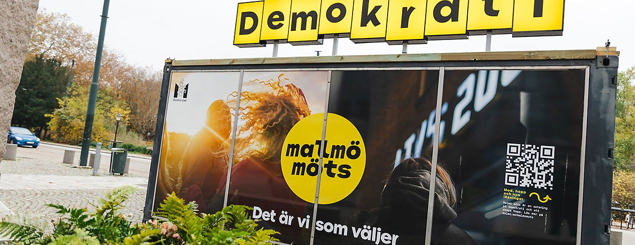 En omgjord container med 