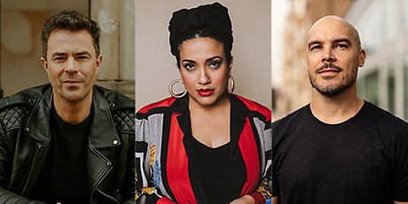 Kollage med Elias Våhlund, Athena Farrokzhad och Nicolas Lunabba.