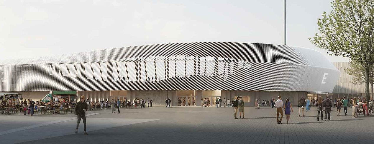 Visionsbild ny anläggningen för friidrott och fotboll