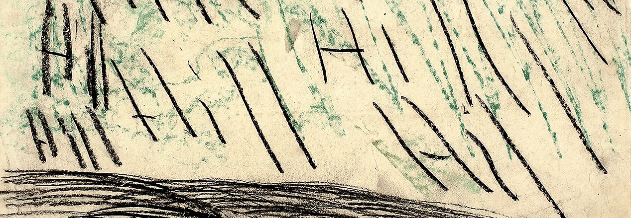 Carl Fredrik Hills konstverk ”utan titel (Hill, Hill,
Hill)”, färgkrita på papper